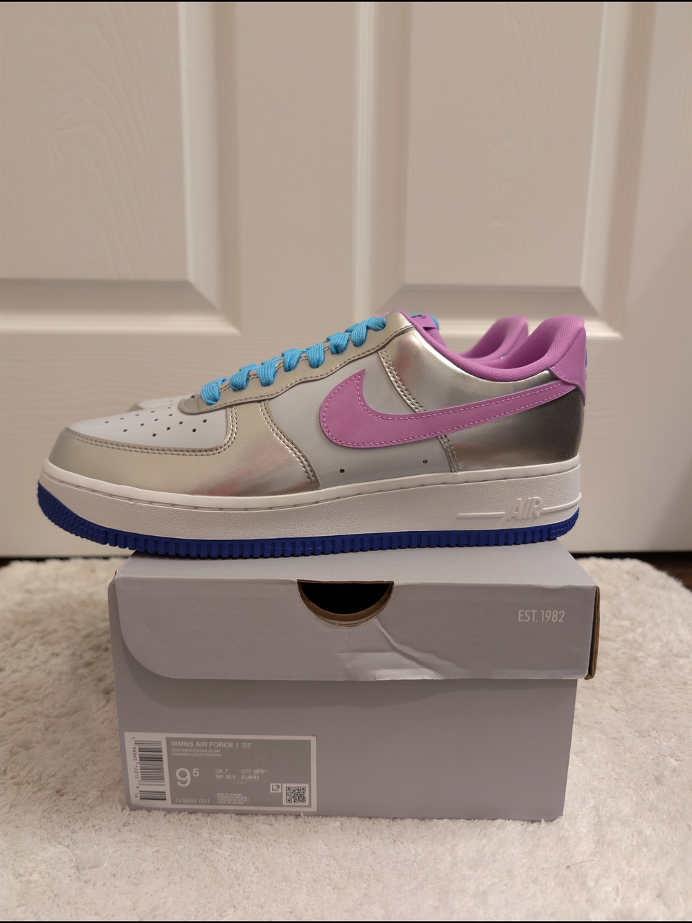 Nike WNBA Women’s Air Force 1 Low — Pink/Blue/Silver